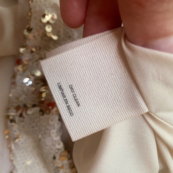 Rachel Roy Women’s Party Sequins Sleeveless Pockets Gold Beige Dress Size L - Picture 6 of 15